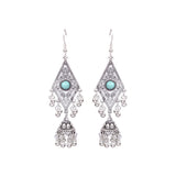 Long tassel Nepal lantern earrings