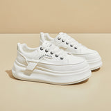 2025  spring white shoes new Korean version ins female students platform heightening sports board shoes casual street shooting HB277