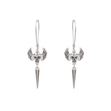 Horrible funny skull Halloween earrings