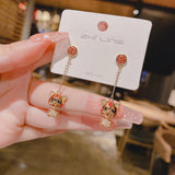 Wholesale little tiger Earrings Red Earrings