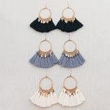 Circled tassel earrings