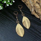 Ethnic fringed shell long earrings