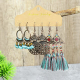 Fashion alloy leaves rhinestone wings tassels dripping oil feather earrings