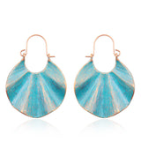 Geometric alloy retro earrings