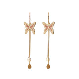 Wholesale butterfly long Tassel Earrings