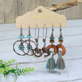 Simple droplet round glazed earrings
