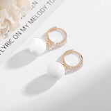 Zircon Earrings simple geometric Opal Earrings