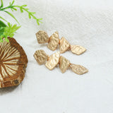 Golden geometry double C earrings
