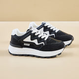 2025  ins Korean version of the new dad shoes girl  spring student running sports thick sole height casual street shot J6117