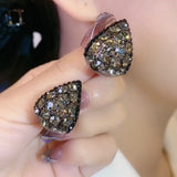Vintage Palace Style Black Zircon Earrings