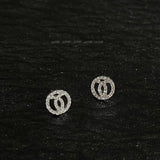 S925 Silver Needle Full Diamond Small Fragrance Earrings