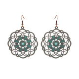Tassel pendant alloy retro earrings