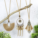 Vintage geometric handmade necklace