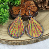 Vintage tassel round water drop exaggerated earrings