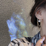 Wholesale Tassel Earrings super fairy temperament exaggerated long pearl earrings