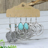 Simple droplet round glazed earrings