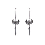 Horrible funny skull Halloween earrings