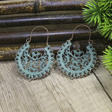 Vintage geometric fringed earrings