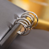 S925 simple C-shaped hollow earrings
