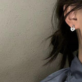 Concentric lock design sense of love lock earrings