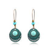 Vintage geometric fringed earrings
