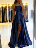 long dresses Skinny suspenders Sexy backless dresses High split dance host dresses