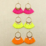 Circled tassel earrings