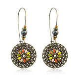 Bohemian Nepalese beads pendant earrings