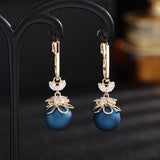 Red Pearl Long Earrings
