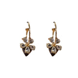 WHOLESALE crystal flower 925 silver pin earrings