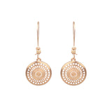 Pearl gold geometric earrings