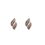 S925 Silver Needle Fashion Full Diamond Leaf Earrings