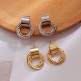 S925 Silver Needle Fashion Geometric Earrings