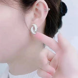 Elegant s925 Silver Needle Geometric Earrings