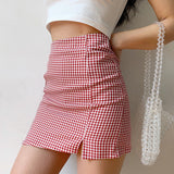 themeisles - Rouge Gingham Skirt