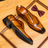 2025 New leather shoes men's casual leather shoes Korean version cowhide British trend versatile leather business dress men's shoes