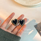 WHOLESALE black and white checkerboard bear earrings