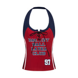 TX218 retro trend 2025 summer high-end niche design hot girl clothing thin women's neck vest