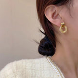 S925 Silver Needle Fashion Geometric Earrings