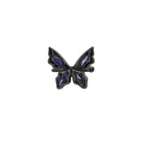 Korean black zircon butterfly earrings