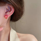 S925 silver needle pomegranate lovely simple exquisite earrings