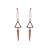 Exaggerated retro wooden earrings