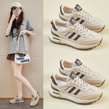 2025  ins Korean version of the new dad shoes girl  spring student sports running casual thick sole height increase street auction A5999