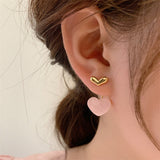 Sweet pink love exquisite earrings