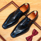 2025 Brick and mortar store wholesale British Oxford shoes men's leather business dress handmade glossy wedding cowhide shoes pointed