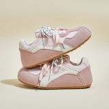 2025  ins Korean version of the new retro German training little white shoes for women  spring students thick soles increase height casual street auction LDS05