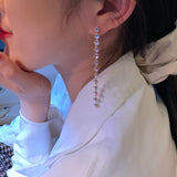 S925 Silver Needle Super Flash Zircon Earrings
