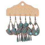 Purple irregular long earrings