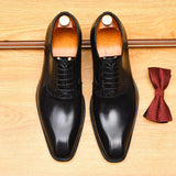 2025 Suit leather shoes men's business dress leather pointed British retro Oxford shoes hand-polished Popularan version men's shoes wholesale