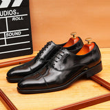 2025 Douyin Internet celebrity patent leather glossy dress business leather shoes pointed men's leather Oxford shoes British style wedding shoes